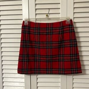 Brand New Red Plaid Skirt